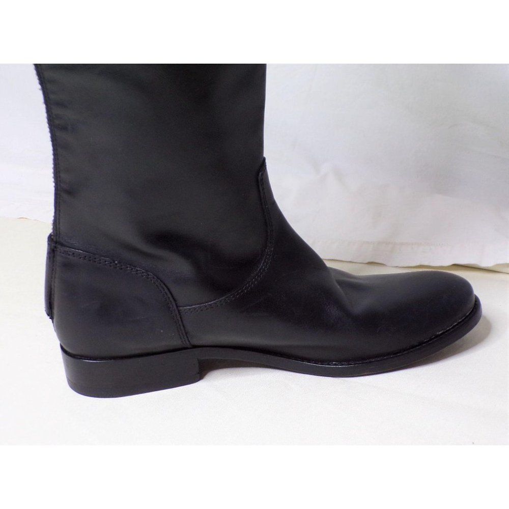FRYE Melissa Button Zip Back Knee High Riding Boot Black 6 NEW - Picture 10 of 12